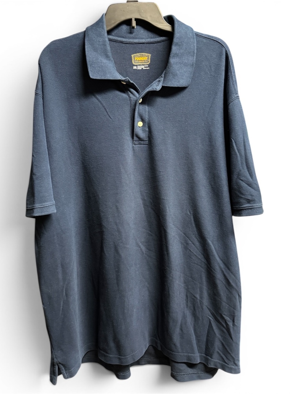 Foundry Supply Co Navy Blue Polo Shirt 2XL